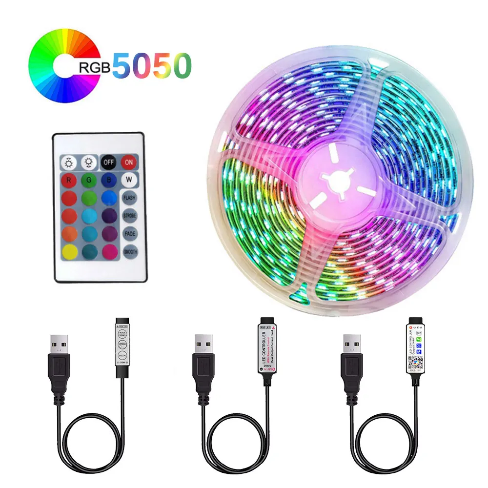 5050 5m 10m Rgb Led Strip Lights Bluetooth Tv Smart Wall Lamps