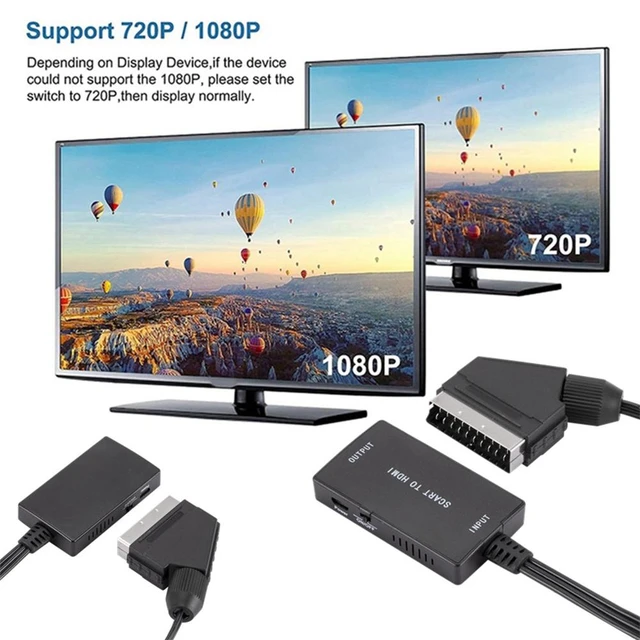 SCART a HDMI-compatible HD 720P/1080P Switch Converter Scart en