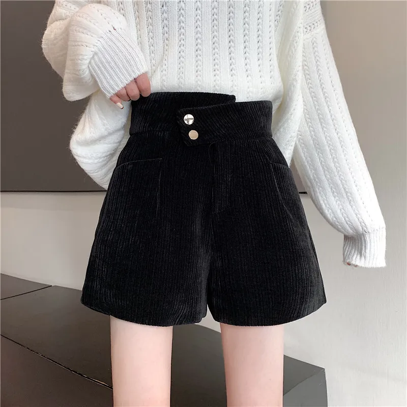 workout shorts Women's Corduroy Casual Shorts Autumn Winter Ladies Shorts shorts women