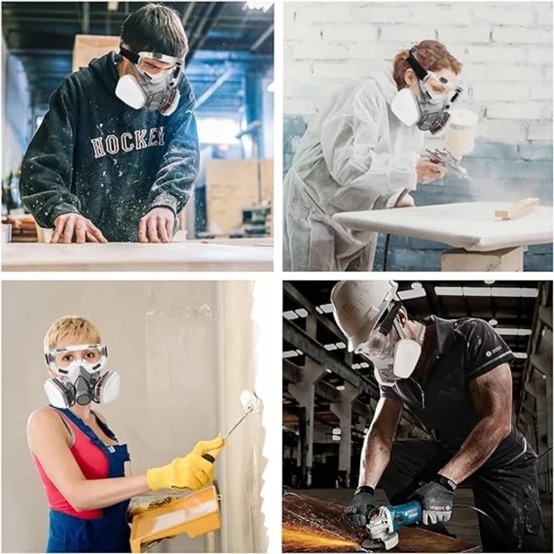 6200 Gas protective half mask safe working filter Dust toxic formaldehyde half mask industrial chemical paint spray respirator