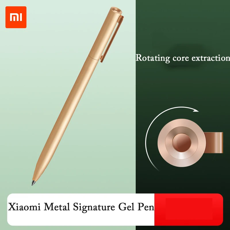 Original Xiaomi Metal Gel Pen 0.5mm Black Ink Swiss Pen Refill Office Business Signature Canetas Stationery Supplies/Gifts Pen 4