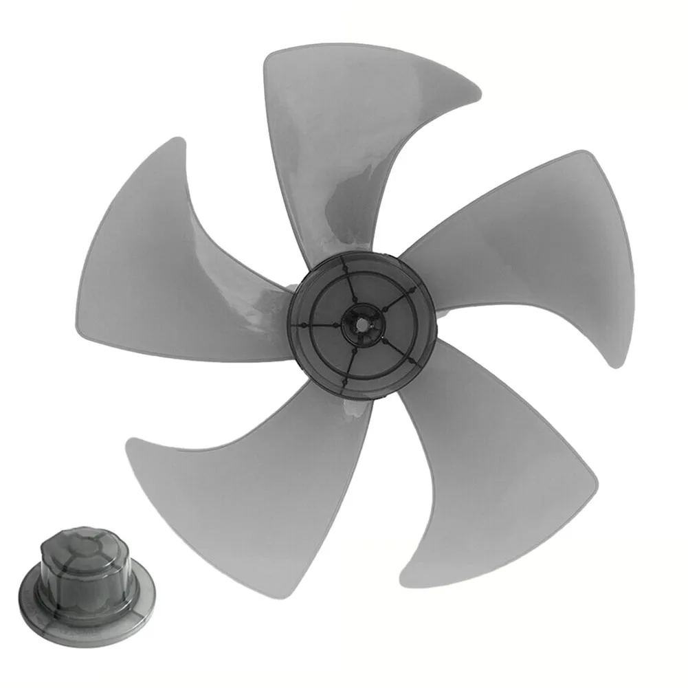Replacement Fan Blade For 14 Inch Stand Fan Easy To Disassemble And Clean Five Leaf Design For Optimal Performance Black/White