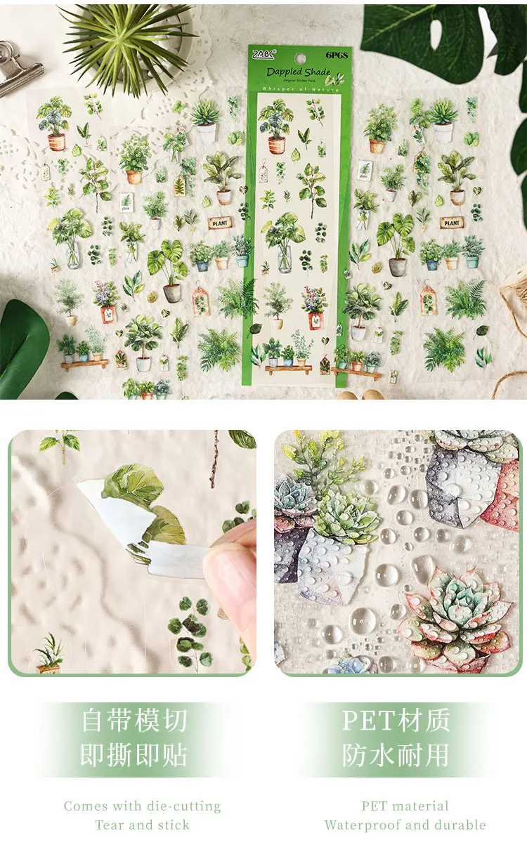 6 Stück/Lot Gemüse Obst Pflanzen Aufkleber ästhetische dekorative Stick-Etiketten Journaling Album Scrapbooking Collagenmaterial – Detail 6