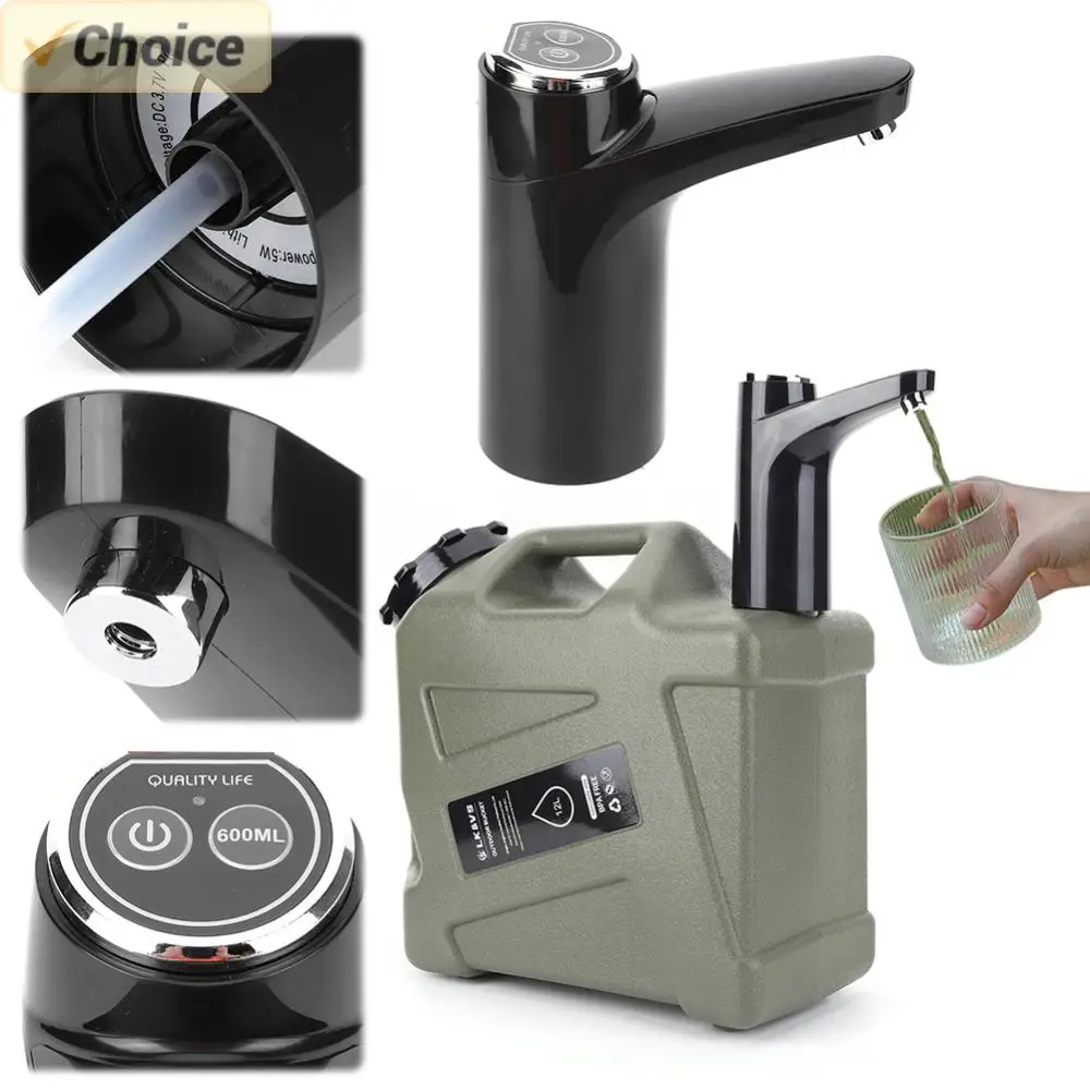 Water Dispenser Portable Water Dispenser USB Rechargeable Mini Water Pump One Key Switch Auto Pump for Camping Tank