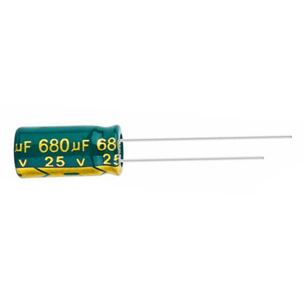 

10pcs/lot Q01 25V 680UF Low ESR/Impedance high frequency aluminum electrolytic capacitor size 8*16 680UF25V 20%