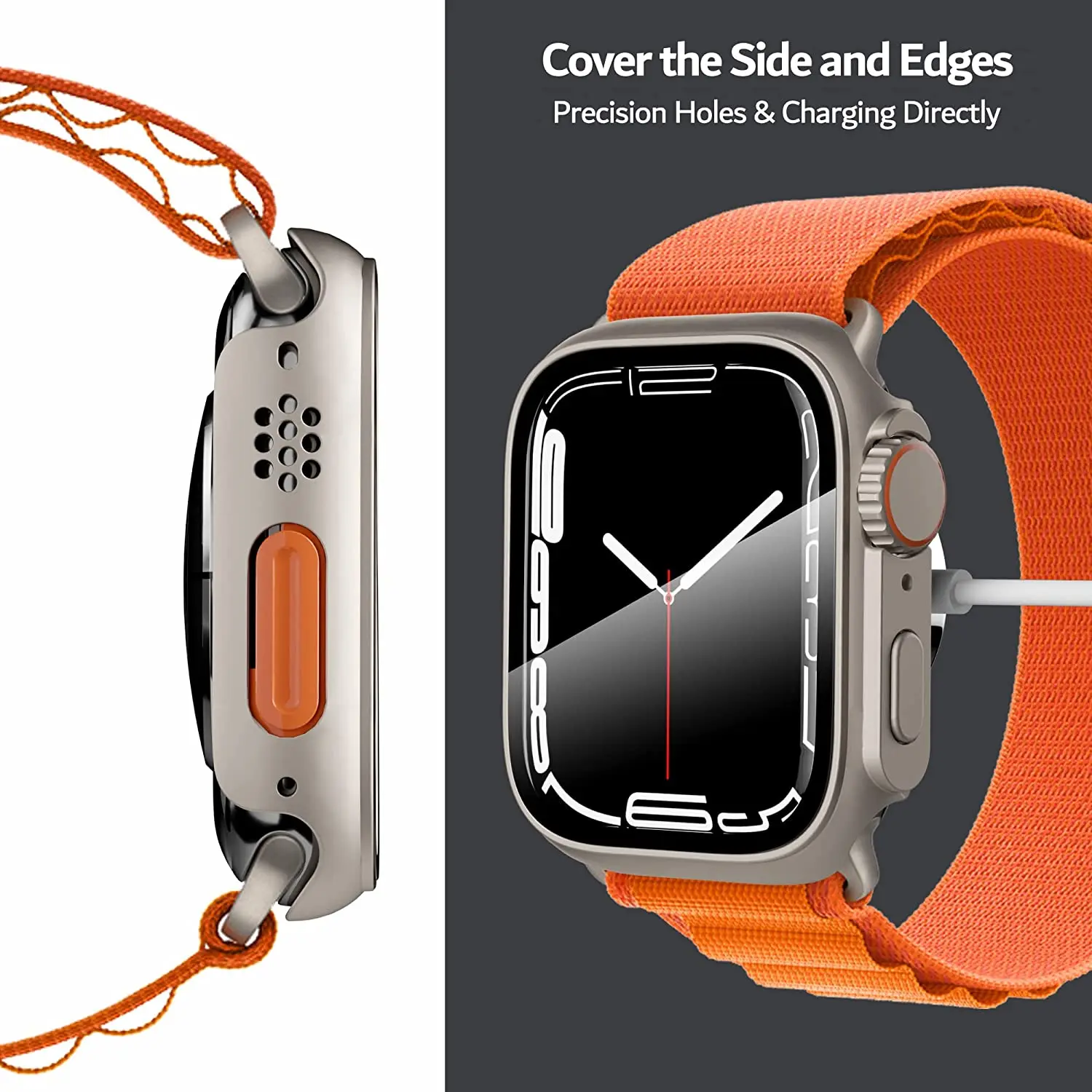 Apple Watch Screen Protector Case Watch Protective Cover Tempered Glass Case Change to Ultra For Apple Watch 10 42 46MM 9/8/7/6/SE/5/4 Screen Protector Cover For iwatch 41 45MM 40/44MM