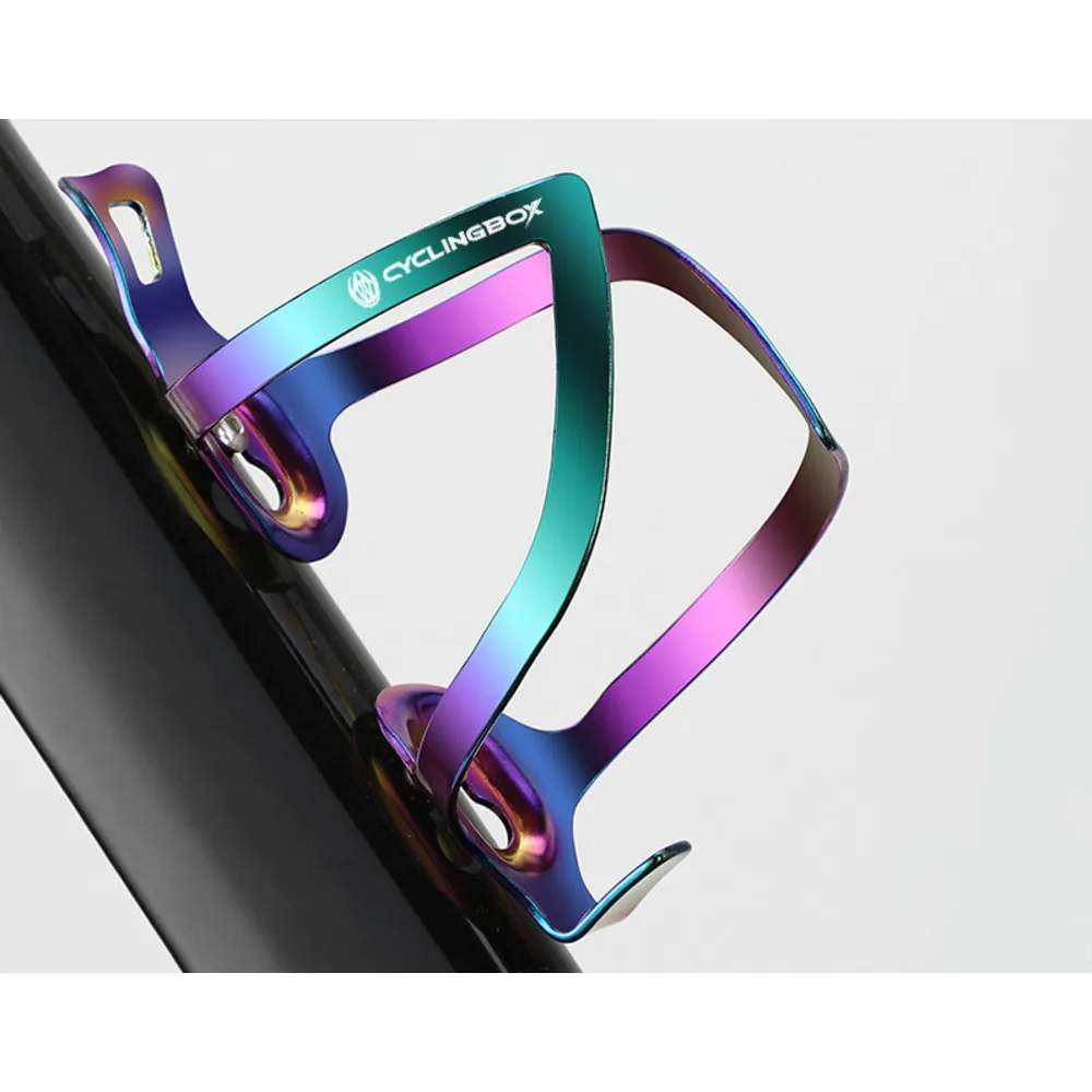 Soporte para botella de agua de apertura positiva de doble cara, integrado y chapado al vacío de aleación de aluminio para bicicleta._voghion.com