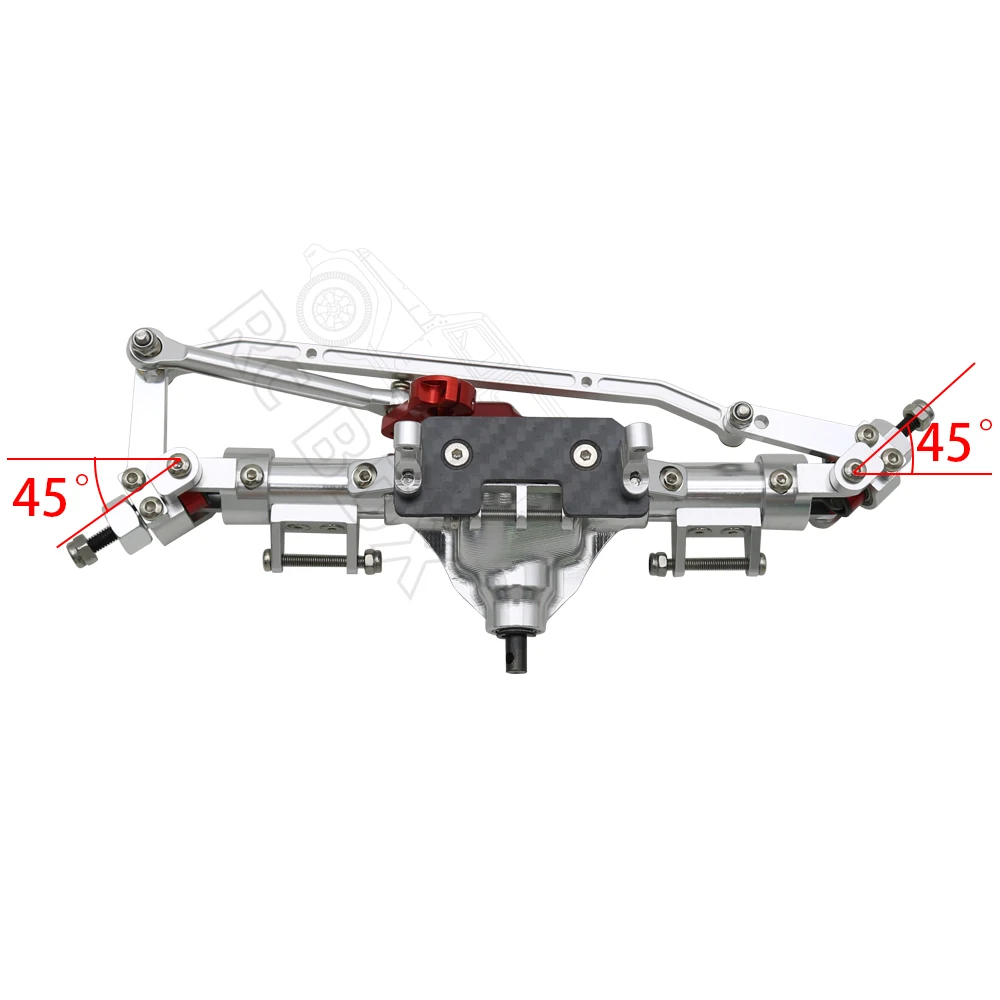 Asse posteriore anteriore auto RC, Assale posteriore completo per assiale SCX10 lega di alluminio per auto RC per auto 1/10 RC