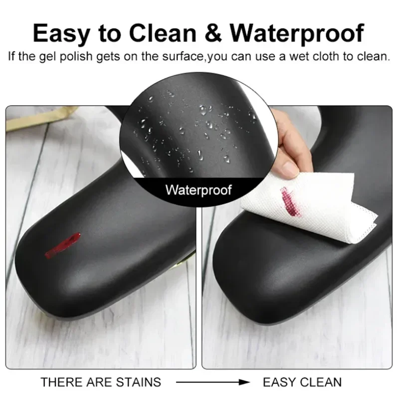 PU Leather Portable Tilt Design Nail Art Hand Pillow Hand Cushion Removable Stand Manicure Rest Pillow Manicure Tool