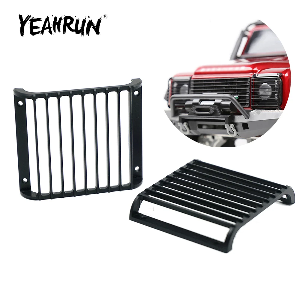 

YEAHRUN 2 шт. TRX4 Защитная металлическая передняя фара, крышка фары, защитная решетка для детской модели автомобиля на гусеничном ходу 1/10 RC, обновленная деталь