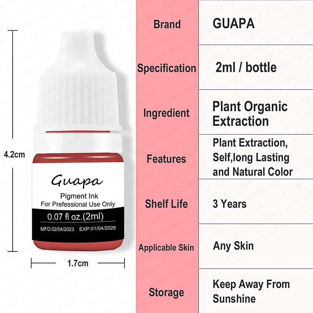 10 ml/bottiglia inchiostri per pigmenti per tatuaggi professionali forniture per vernici permanenti organiche per Body Beauty Tattoo Art Tattoo Ink - immagine 4