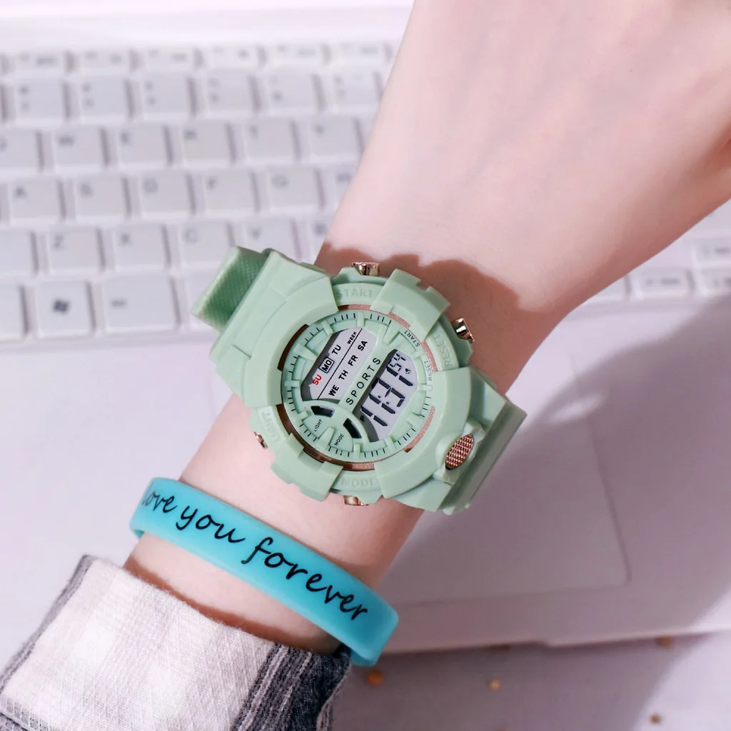 Digital Watch Minimalist Student Sports Waterproof Electronic Watch For Women and Men Children Luminous