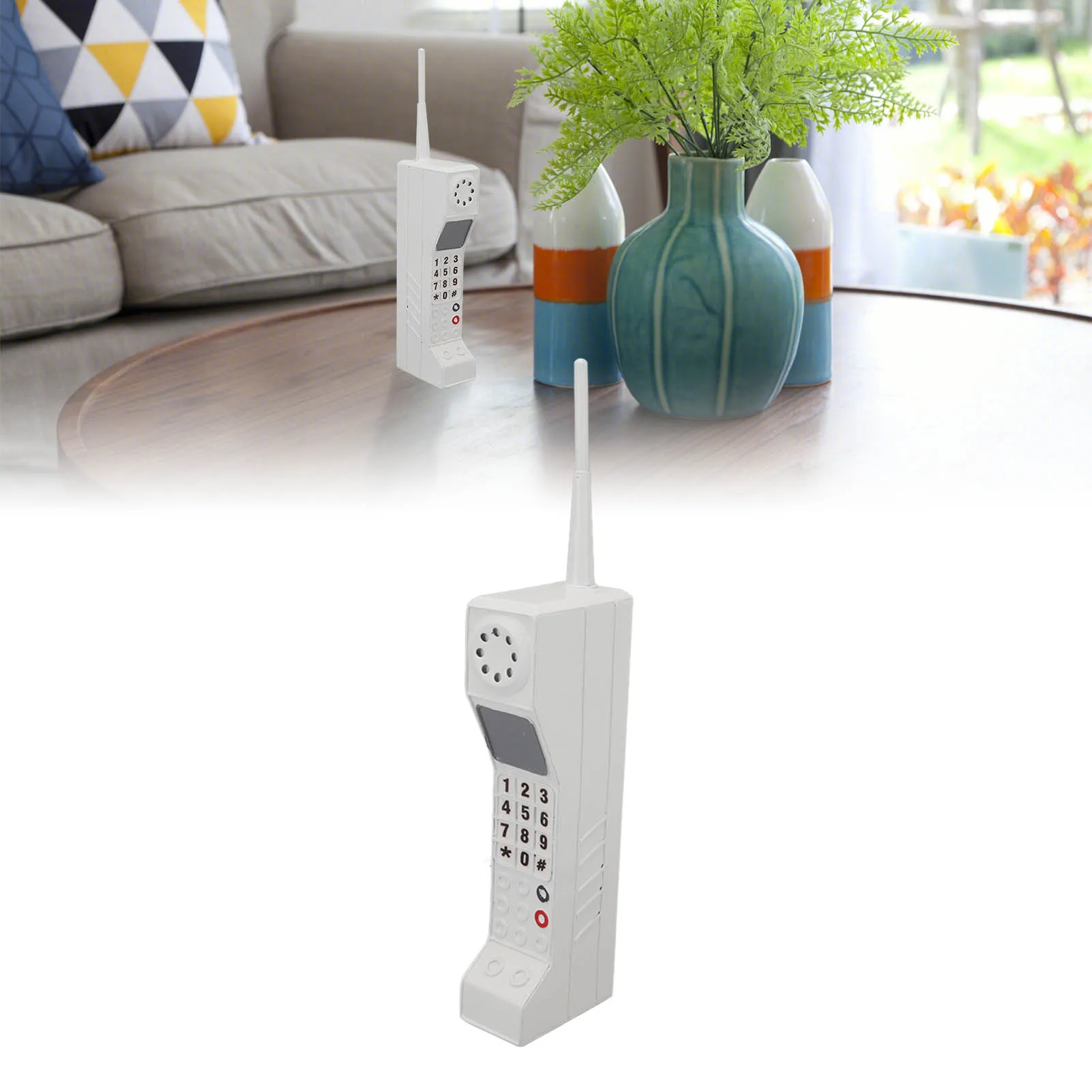 Modello di cellulare retrò Modello di telefono cellulare vecchio stile Ornamento Simulazione vintage Puntelli fotografici per palcoscenico domestico - immagine 4