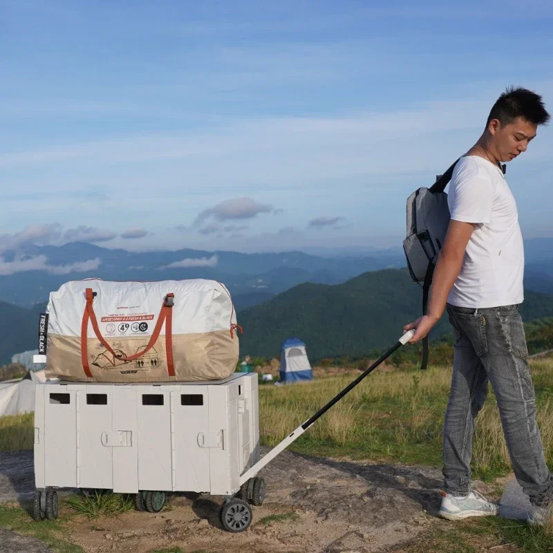 

Camping Box Equipment for Car New Plastic Folding Storage Box Car Dual Purpose Outdoor Camping Dining Table Camping tool