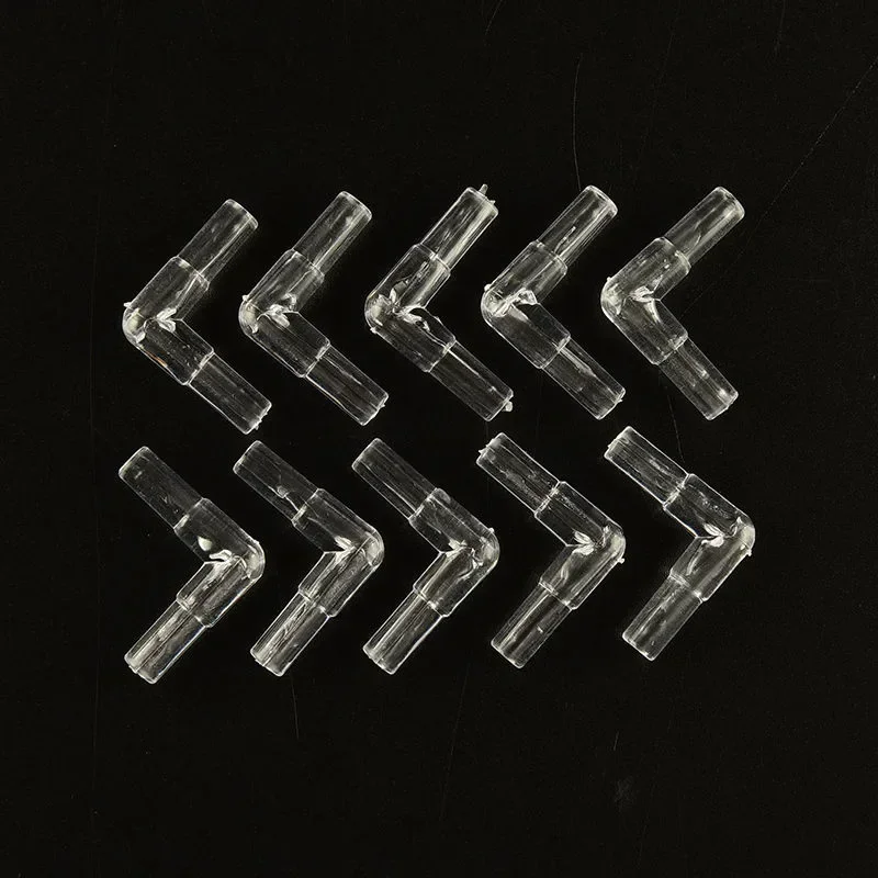 Aquarium Accessories Aquarium Air Pump Accessories 10X 4mm Clear Elbow Connector Plastic Fish Tank Aquarium Air Line Tubing Connector Accessories Profession Great