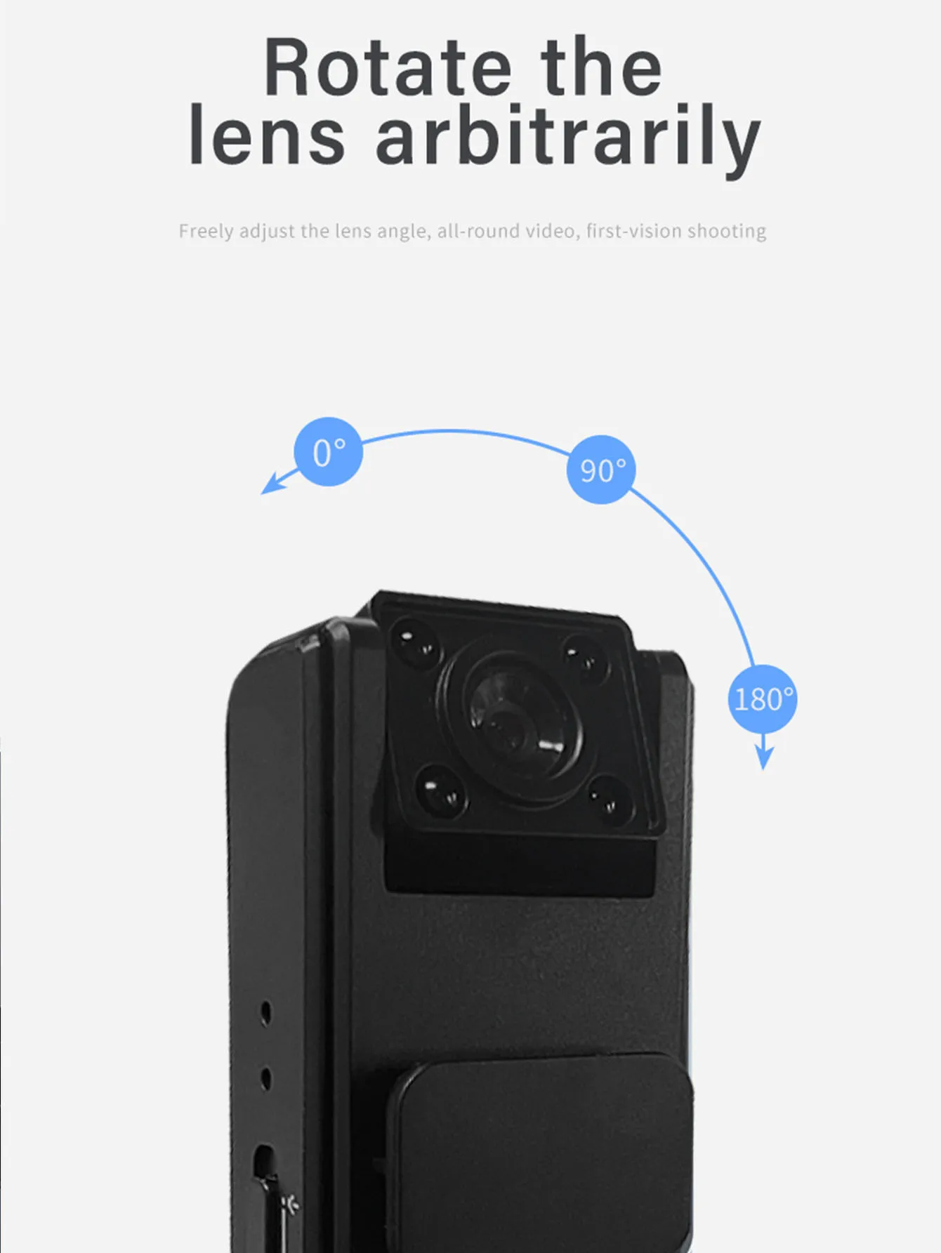 HD-Smart-Kamera, drehbares Objektiv, langlebige, tragbare Stift-Bewegungskamera mit Nachtsicht_voghion.com