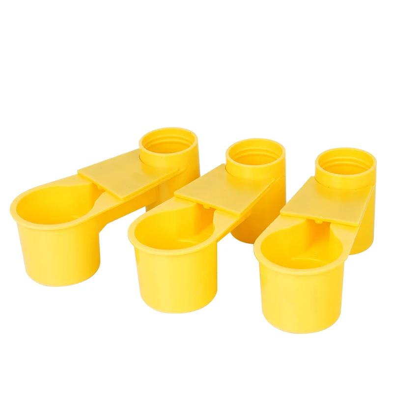 2Pcs Bird Quail Drinker Cups Water Bottle Cup Cat Chicken Pigeon Parrot Hamster Double Nozzle Water Guide For Bird