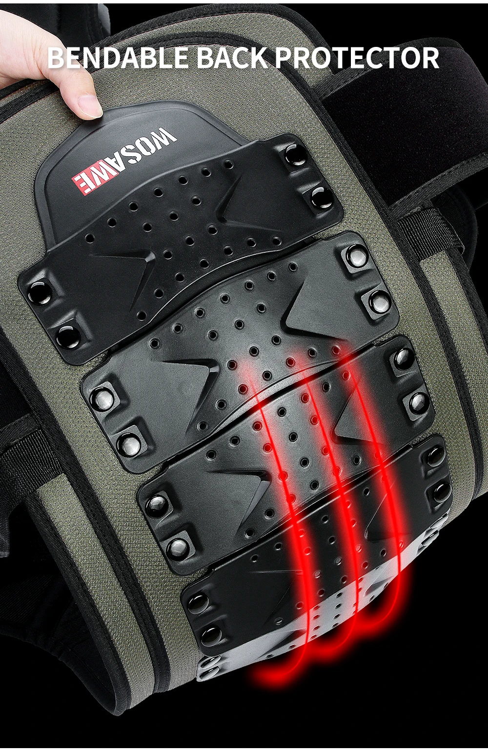 WOSAWE Motorcycle Jackets Men's Full Body Armor Protection Jackets Motocross Enduro Racing Moto Protective Equipment Clothes motorcycle armor,motorcycle body armor,motorcycle jackets
