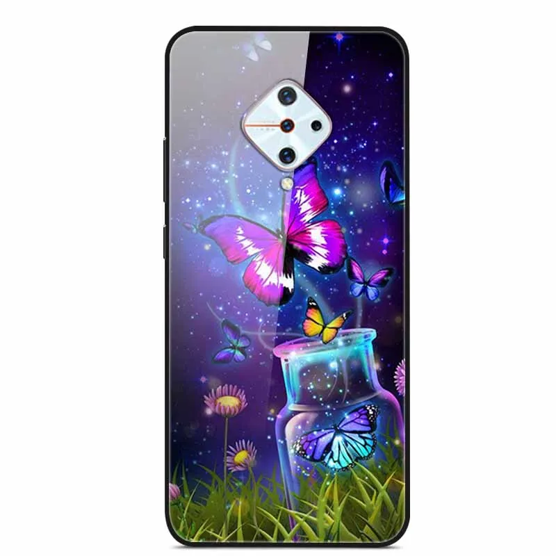 Premium Tempered Glass Back Case with Soft Bumper