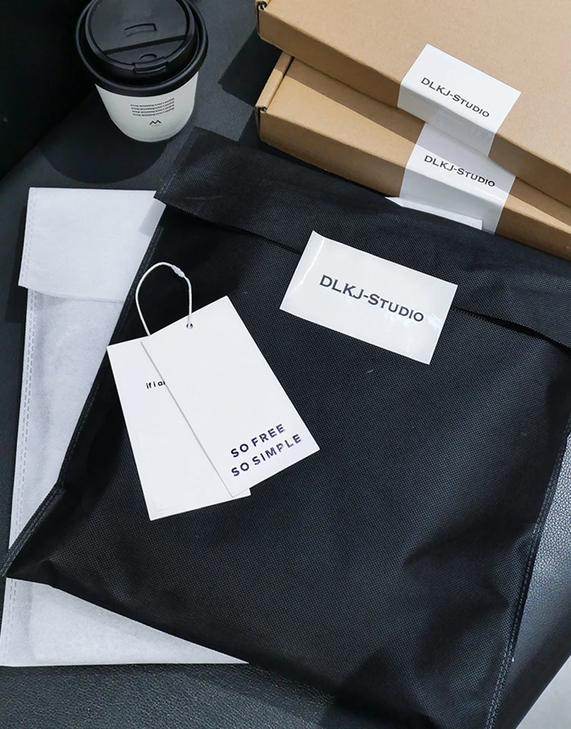 Thickened Non-woven Fabric Bag With Handle Large Capacity T-shirt Packaging Clothing Store Special Gift Bag 50PCS 6