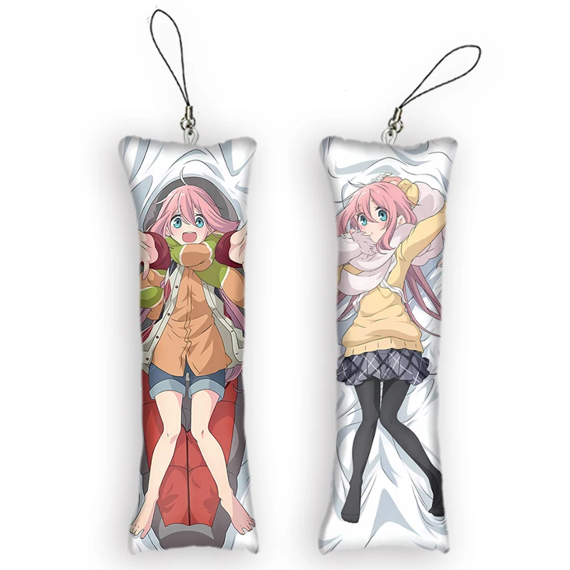 

Yuru Camp Key Ring Cute Anime Pendant Key Chain Accessories Mini Dakimakura Body Pillowcase Otaku Keychain Pendants Gift