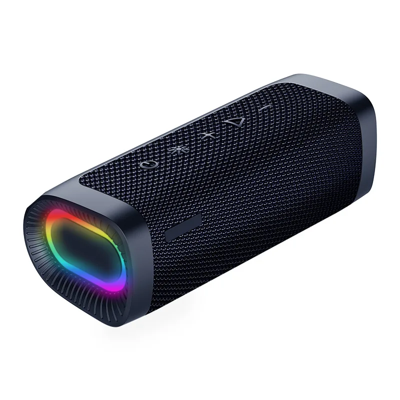 

Portable Bluetooth 5.0 Speaker Wireless Stereo Sound Loudspeaker 1800mAh Outdoor Double Speakers Support TF Card with LED Light