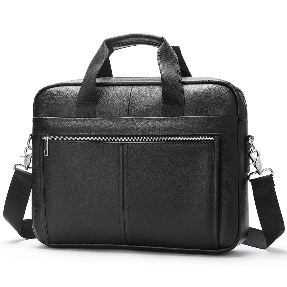 

Fashion Brand Men's Briefcase Genuine Leather Men Handbag 14 inch Laptop Bag Cowhide Man Shoulder Messenger Bag Business Men Bag