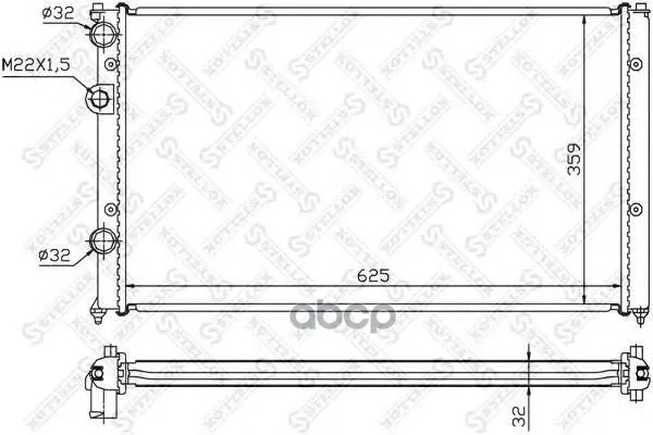 10-25199-Sx_радиатор Системы Охлаждения! Vw Caddy Seat Ibiza 1.6-1.9tdi 93 Stellox арт. 10-25199-SX |