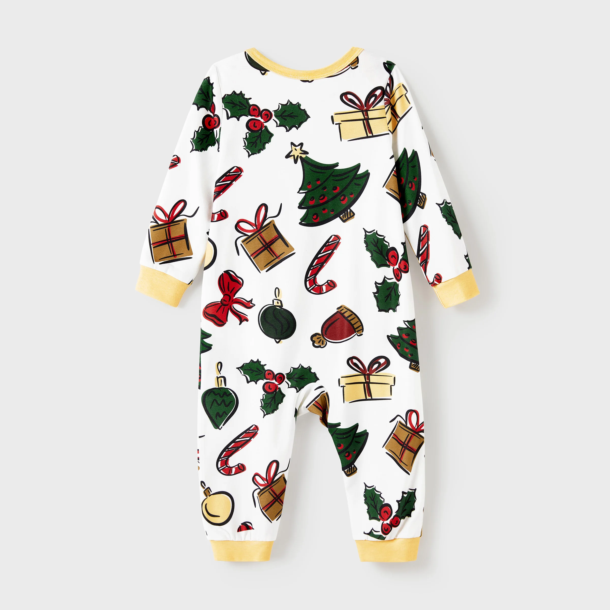 thumbnail image 5 of Pijama familiar a juego con estampado navideño de PatPat Christmas con cordón y bolsillos (resistente al fuego), 5 of 5