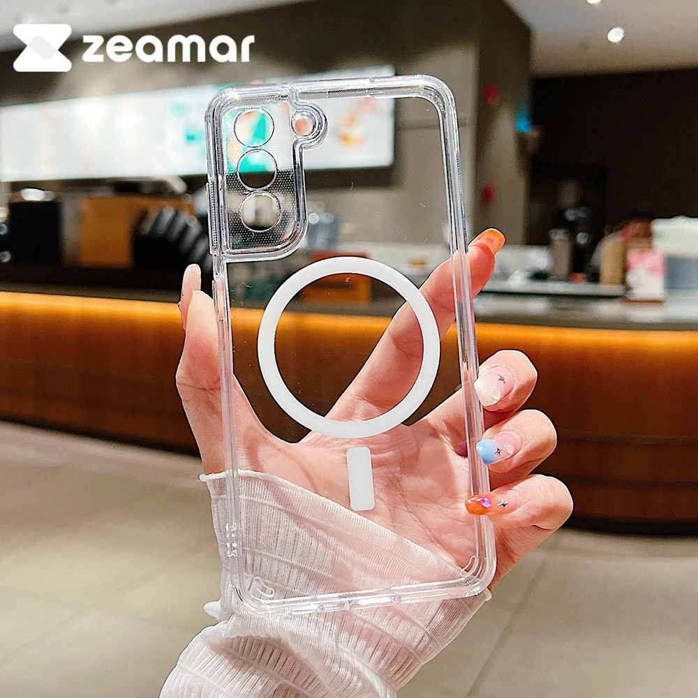 Clear Magnetic Acrylic Case with MagSafe Compatibility - Wireless Charging Ready