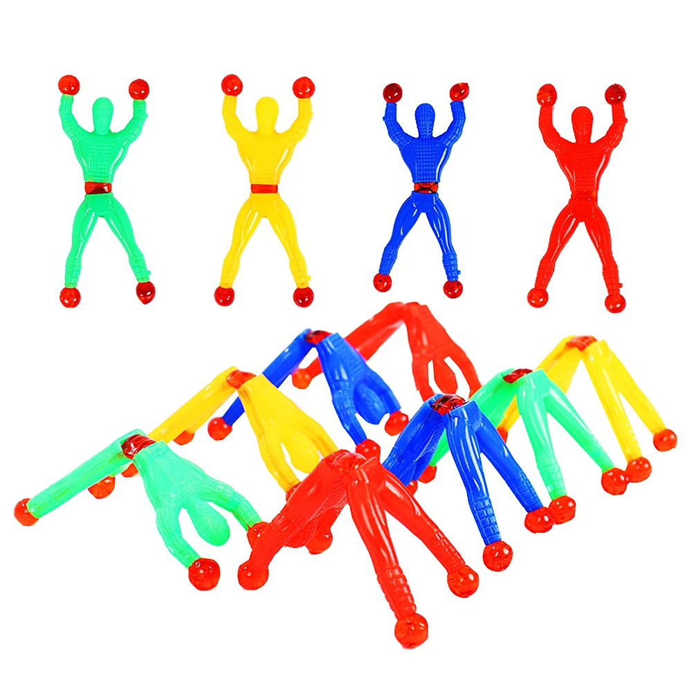Wall Climbing Toys 20Pcs Novelty Sticky Wall Climbing Climber Men Kids Boy Birthday Party Favors Supplies Pinata Fillers Treat Bag Goody Bag Gifts
