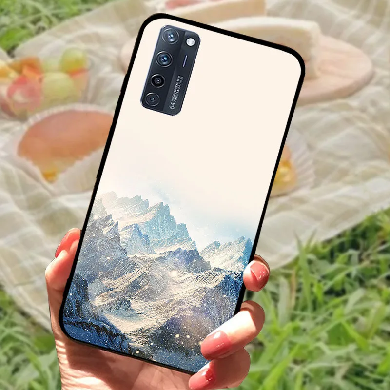 Enhanced Silicone Soft Marble Black Bumper Protective Case Cover