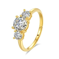 Real 14K Gold Full Moissanite Ring for Women D VVS1 585 Round Cut Engagement Wedding Band Christmas Classic Jewelry 2