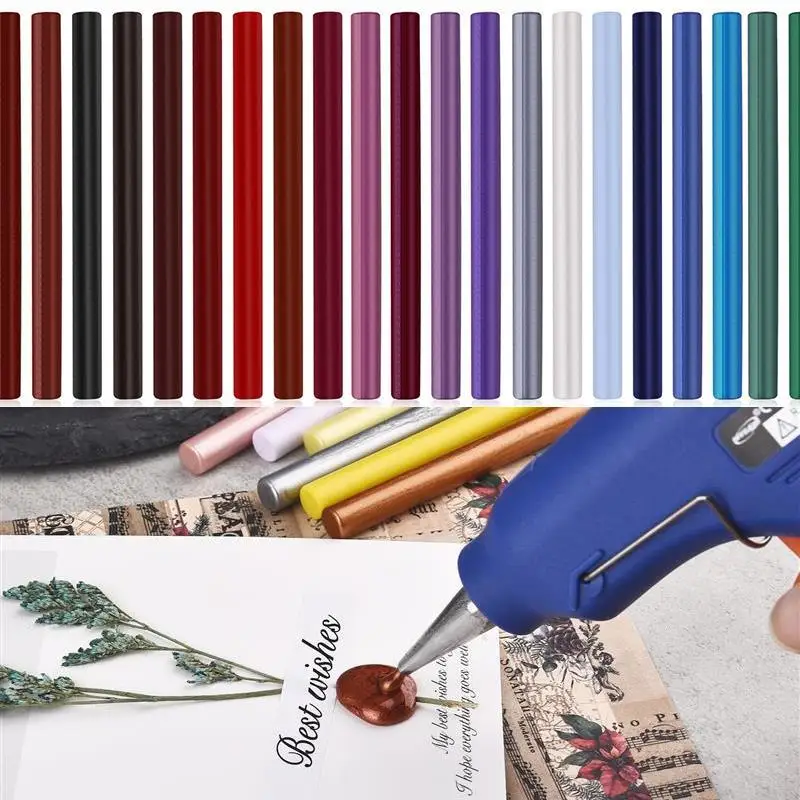 10 Stück Siegel wachs stifte zum Schmelzen der Klebe pistole Siegel wachs stifte Hochzeits feier einladung Siegel wachs für Mode geschenk dekoration – Detail 2