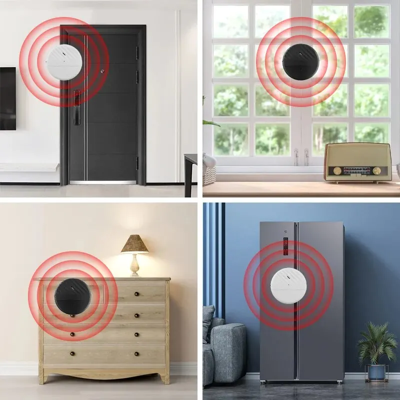 Compact Battery-Powered Vibration Alarm with 125dB Siren | Security Solution
