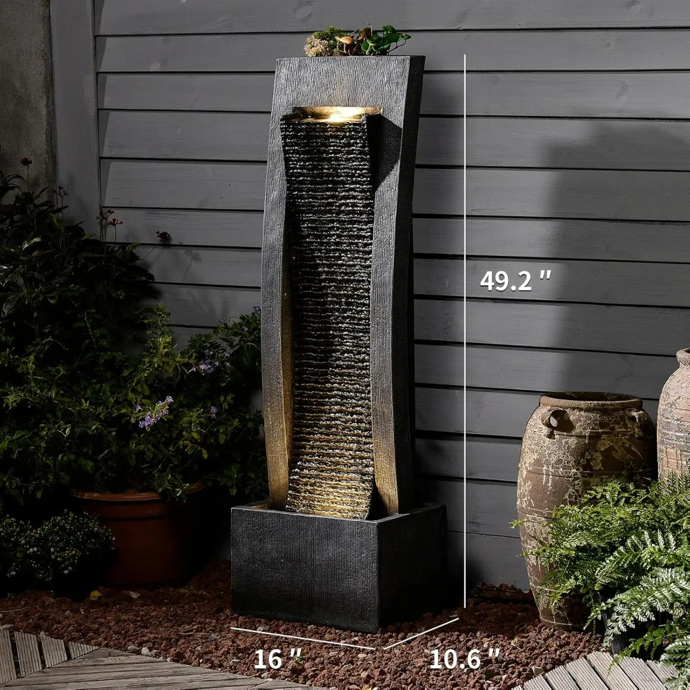 49" Outdoor Freestanding Water Fountain 4