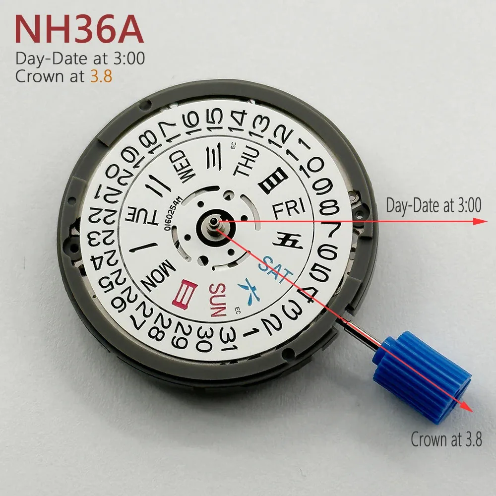 

Запчасти для часов NH36A NH36A, автоматический механизм, белый, день-дата 3:00, корона на 3,0/4,5 часов, 24 Драгоценности NH36A NH35A, модифицированные аксессуары для часов