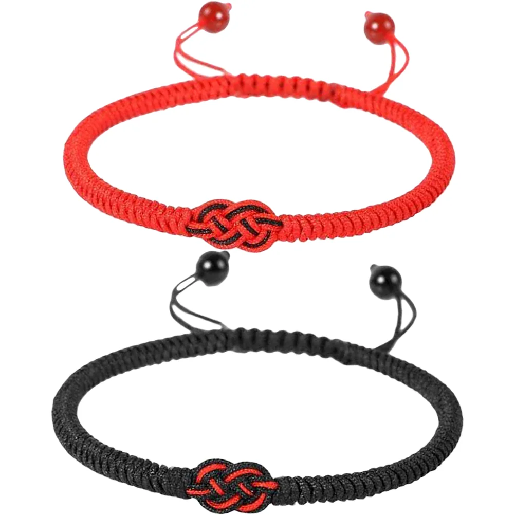 

2 Pcs Couple Bracelet Friendship Bracelets Men Couples Braided Wristband to Weave Women's