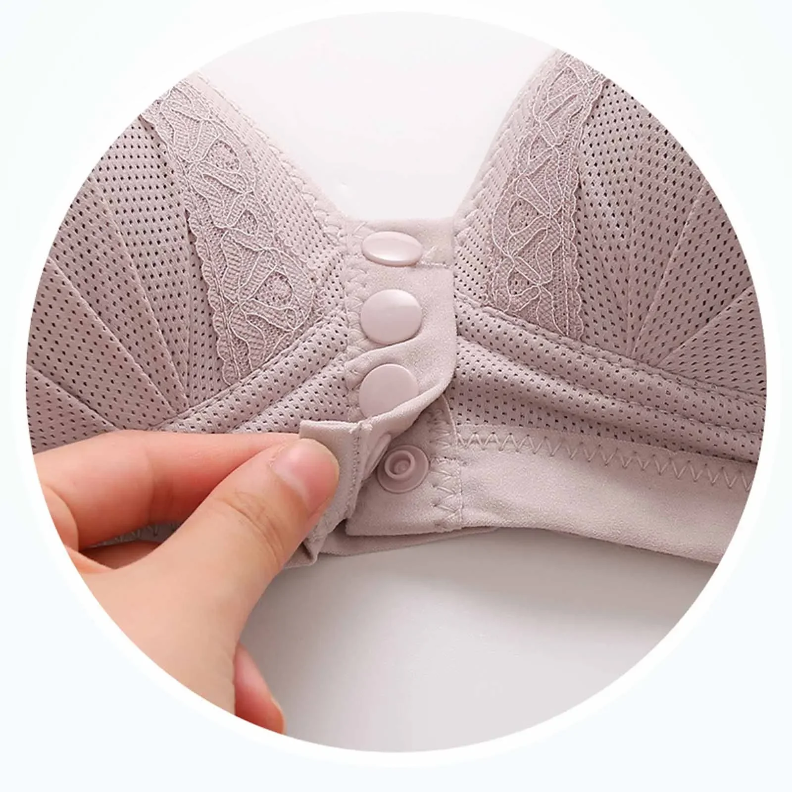 Mama Vorne Offen Still-Bh Mutterschaft Baumwolle Stillen Schwangere Frauen Bralette Draht Freies Mutter Unterwäsche Stillzeit Kleidung – Detail 4