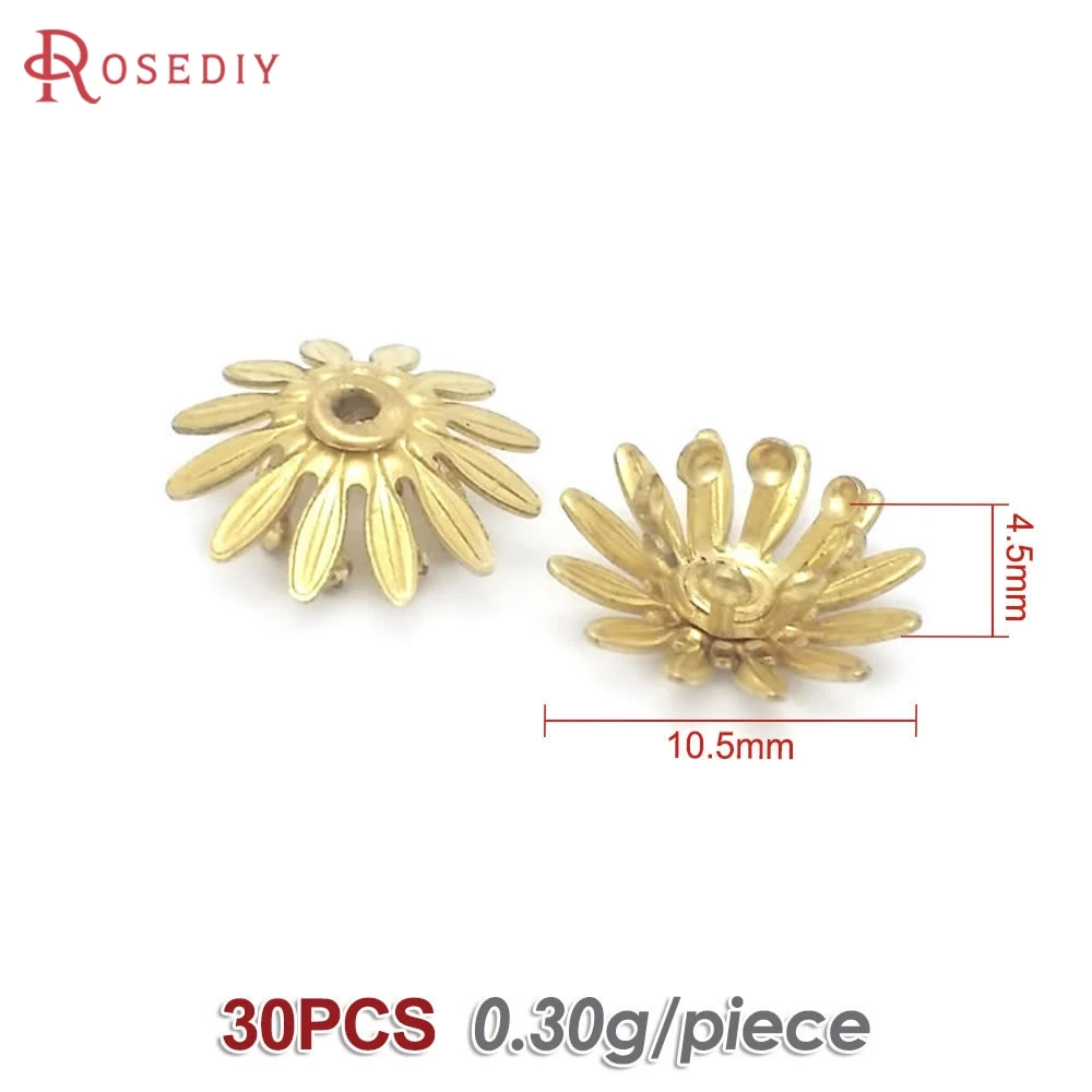 Elegant Brass 3D Multi-layer Flower Jewelry Making Supplies