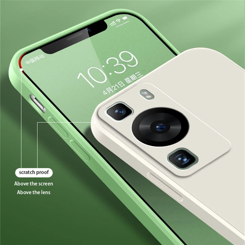 Premium Square Liquid Silicone Protective Phone Case - Soft 360° Fashion Mobile Cover