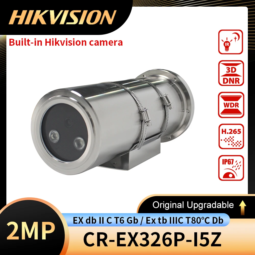 Telecamera Antideflagrante 2Mp/4Mp Telecamera Hikvision Integrata Supporto In Acciaio Inossidabile 304 Poe Hik-Connect App Ir 50M