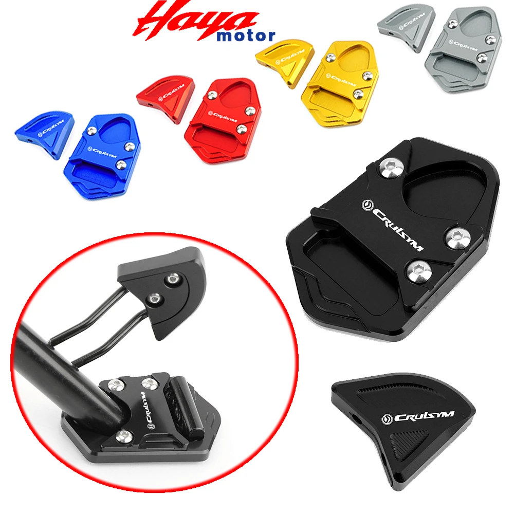 

Motorcycle Accessories Kickstand Stand Extension Enlarger Pad Side Auxiliary Bracket For SYM CRUISYM 125i 250i 300i ALPHA 300