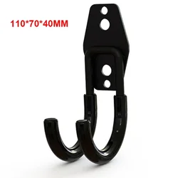 Heavy Duty Metal Wall Mount Hook for Garage and Garden Tool Organization (Black D)