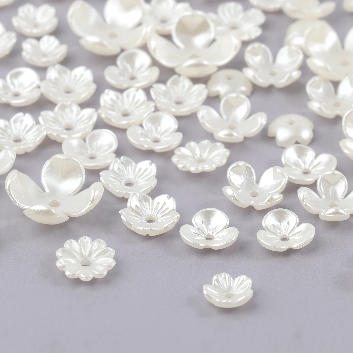 100 Abalorios De Flor De Cerezo Acrílicos - Para Manualidades Y Joyería DIY