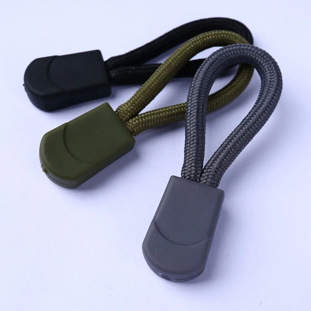 Zipper Pullers Simple Practical Black Slider Zipper Repair Tools Apparel Accessories 10PCS
