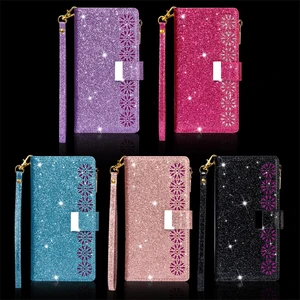 Rock Wallet Flip Leather Cover For Xiaomi Poco X4 GT 5G Cases Photo Stand For Mi Poco X4 GT Starry Sky Glitter Phone Case