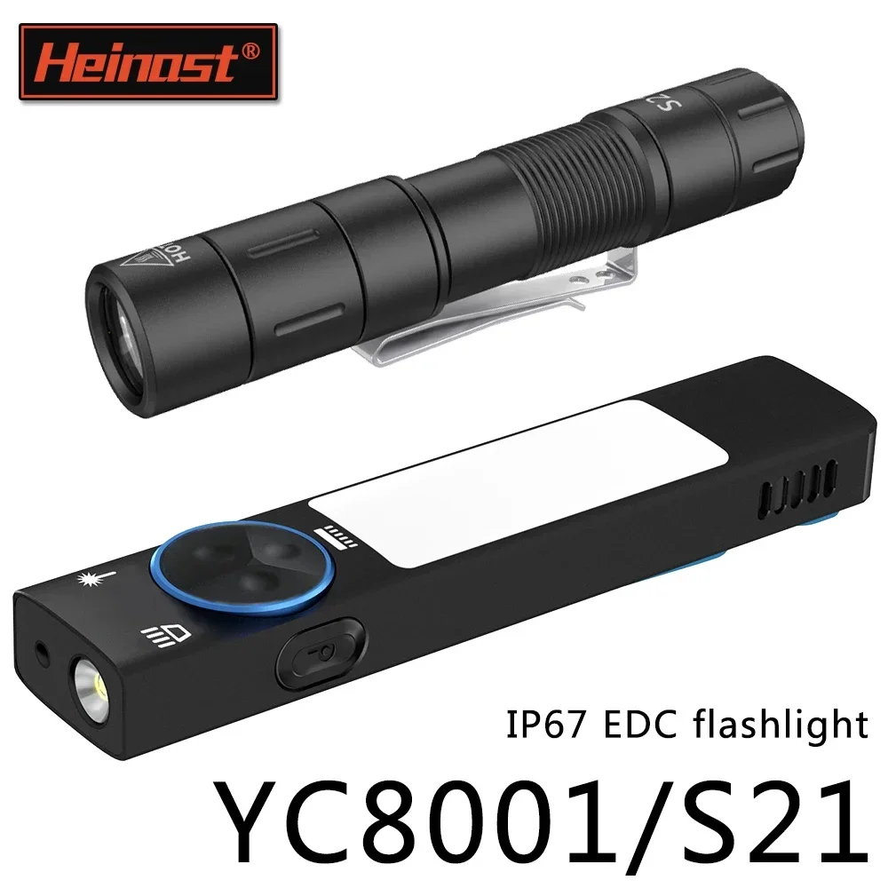 

YC8001/S21 IP67 EDC Flashlight High-performance Flashlight Rechargeable Mini Keychain Light Built-in 1000mah Lithium-ion Battery