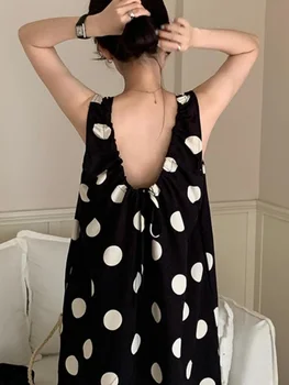 Korean Style Gentle Fashionable Loose Hip Covering plus Size Summer Women's Dress Comfortable A-Line Long Skirt without Sleeve