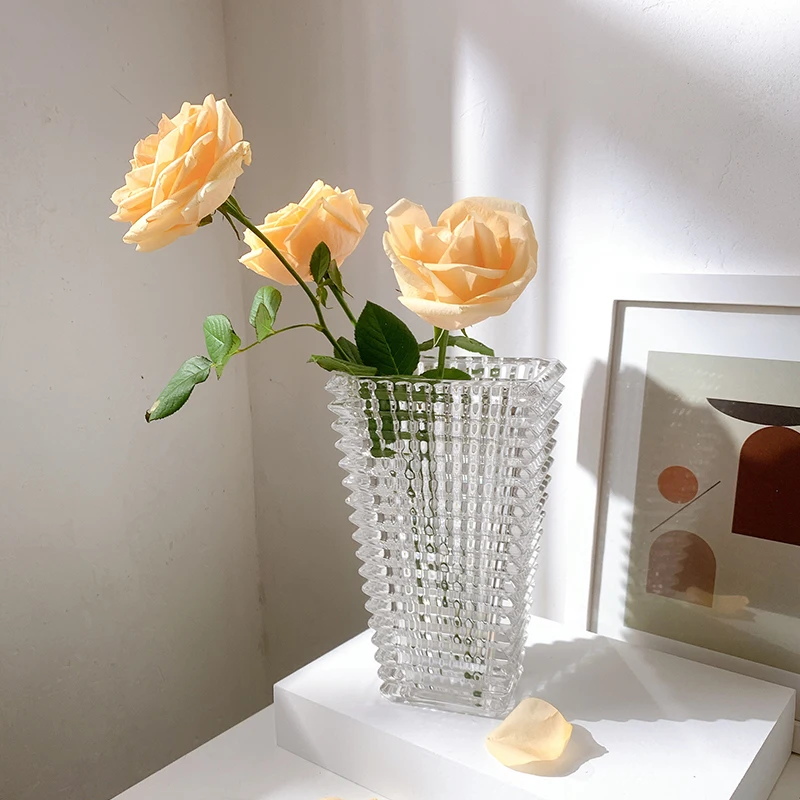 

Nordic Flower Bottle Luxury Interior Transparent Aesthetic Plants Vases HydroponicTv Stand Pot De Fleur House Accessories